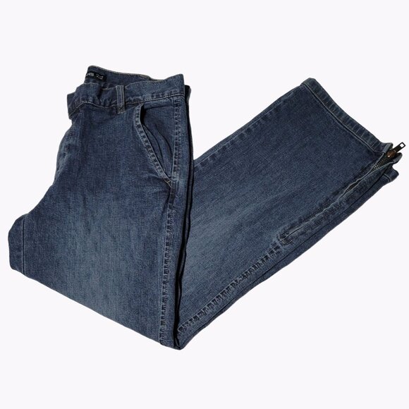DKNY Jeans Womens Size 8 Straight Mid Rise Medium Wash Zipper Ankle Denim Pants - Picture 1 of 6